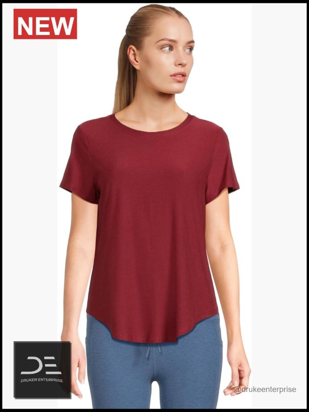 Featherweight Relaxed Fit Crew Neck T-Shirt